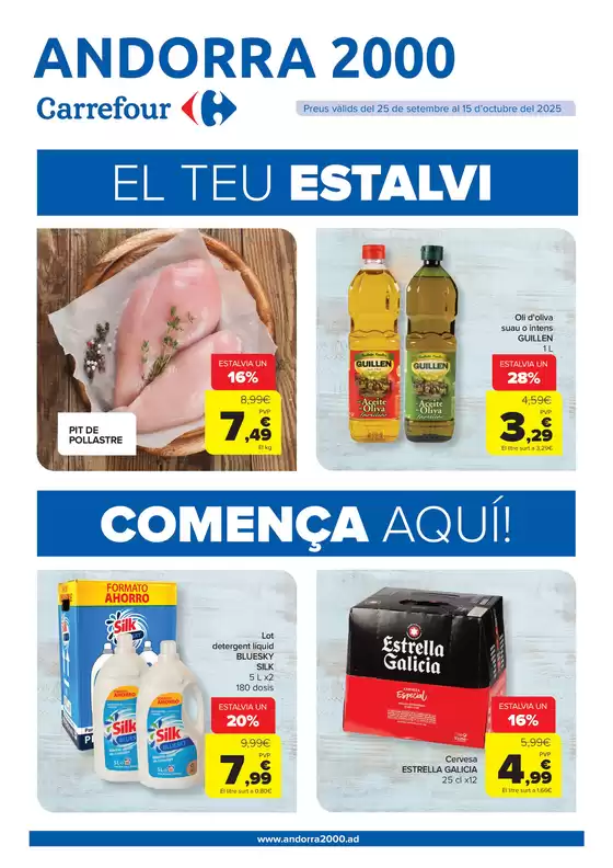 Preus vàlids del 25 de setembre al 15 d’octubre del 2025