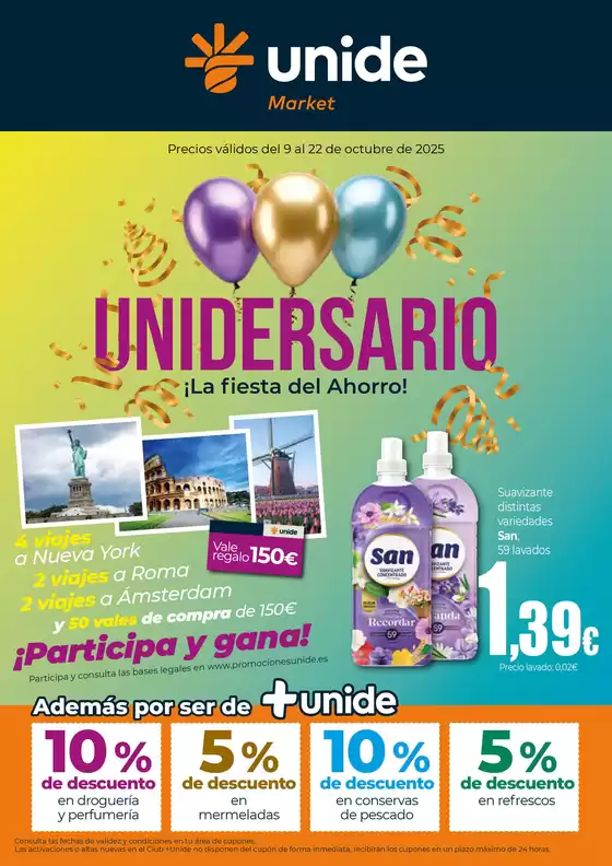 Catálogo Unide Market en Relleu | ¡La fiesta del ahorro! UNIDE Market Canarias | 2025-10-09T00:00:00.000Z - 2025-10-22T00:00:00.000Z