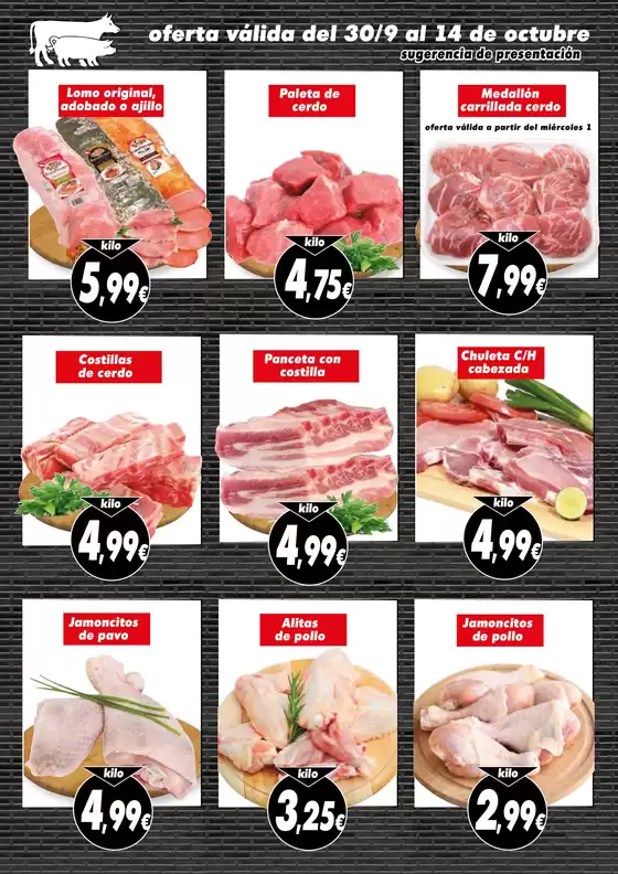 Oferta válida del 30/9 al 14 de octubre
