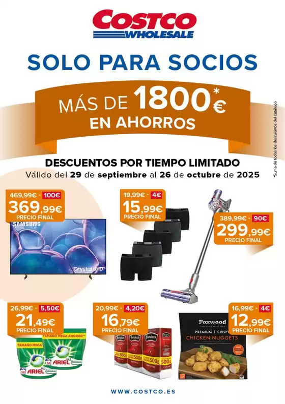 Válido del 29 de septiembre al 26 de octubre de 2025