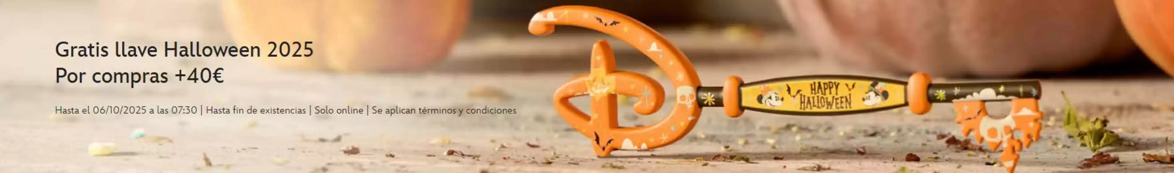 Gratis llave Halloween 2025 Por compras +40€