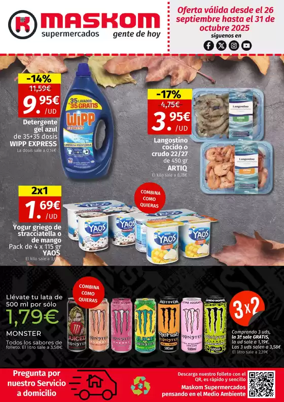 Oferta válida desde el 26 septiembre hasta el 31 de octubre 2025