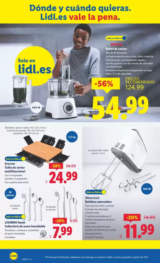 ¡Bazar Lidl! Ofertas válidas del 06/10 al 12/10