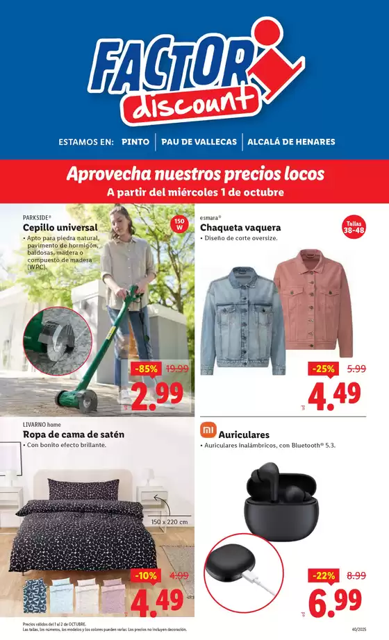 Factori discount - Ofertas válidas del 01/10 al 06/10