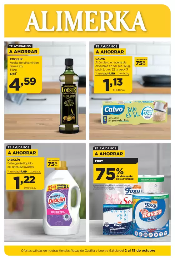Ofertas válidas del 2 al 15 de octubre