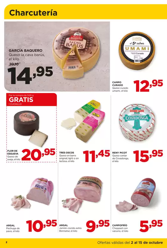Ofertas válidas del 2 al 15 de octubre