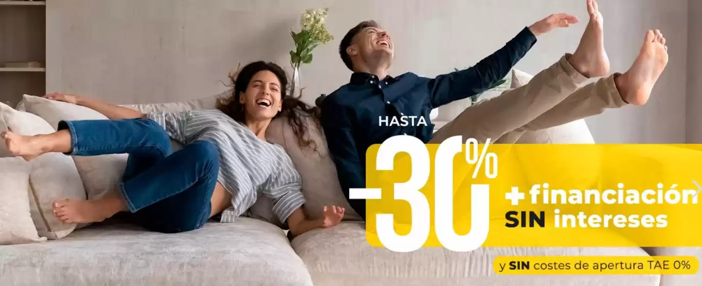 ¡Ahorra hasta un 30% y financia sin intereses!