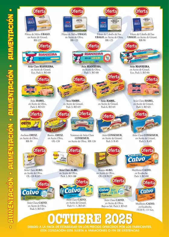 Ofertas OCTUBRE 2025