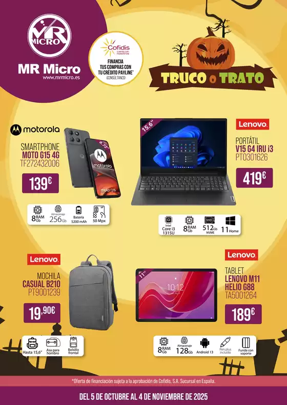 Del 5 de octubre al 4 de noviembre de 2025