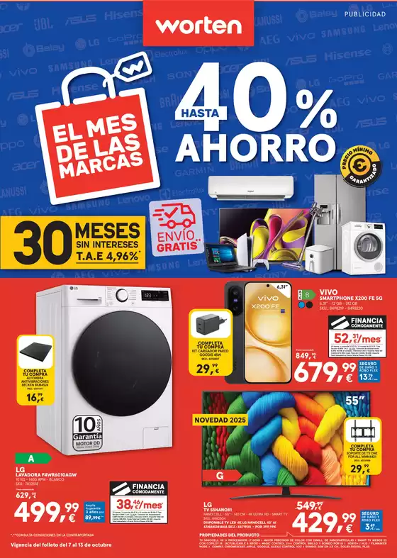 Catálogo Worten en Prat de Llobregat | Hasta 40% Ahorro | 2025-10-08T00:00:00.000Z - 2025-10-13T00:00:00.000Z