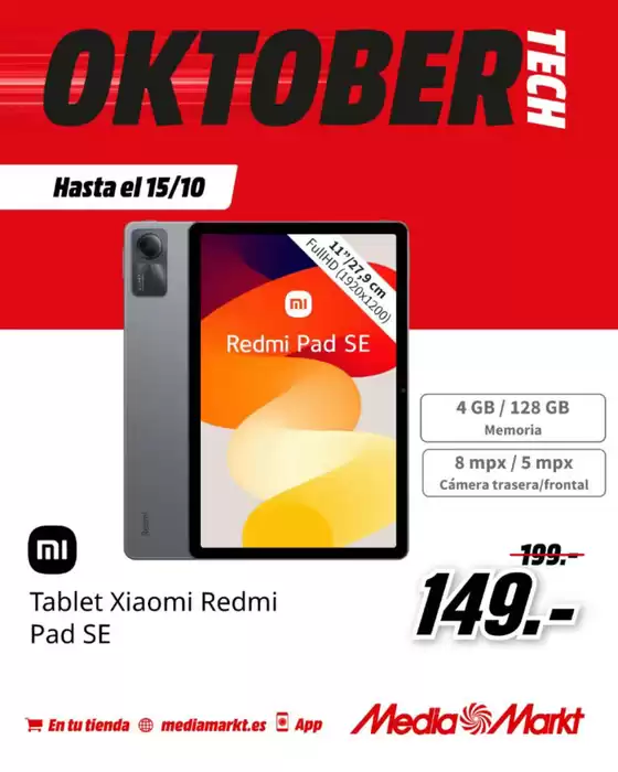 Catálogo MediaMarkt en Málaga | Oktober Tech | 2025-10-08T00:00:00.000Z - 2025-10-15T00:00:00.000Z