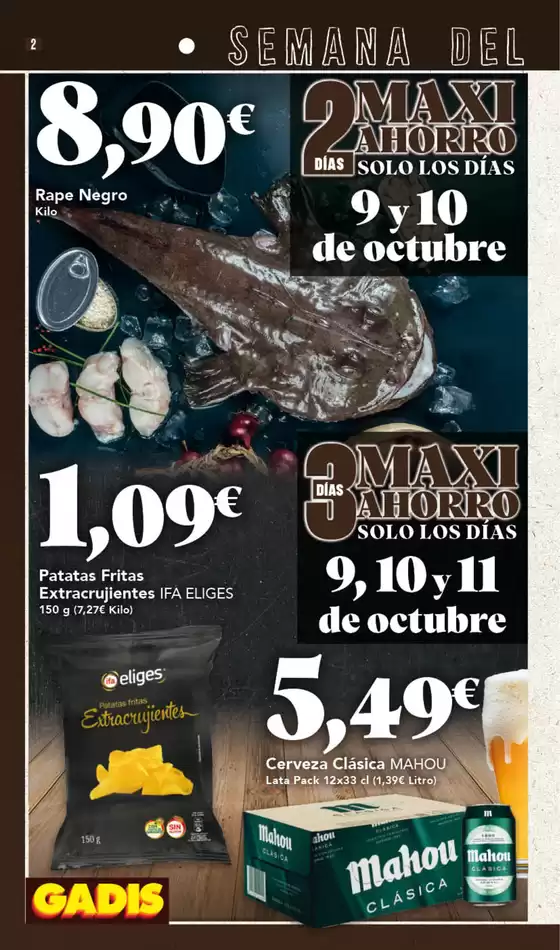 Precios válidos del 9 al 15 de octubre
