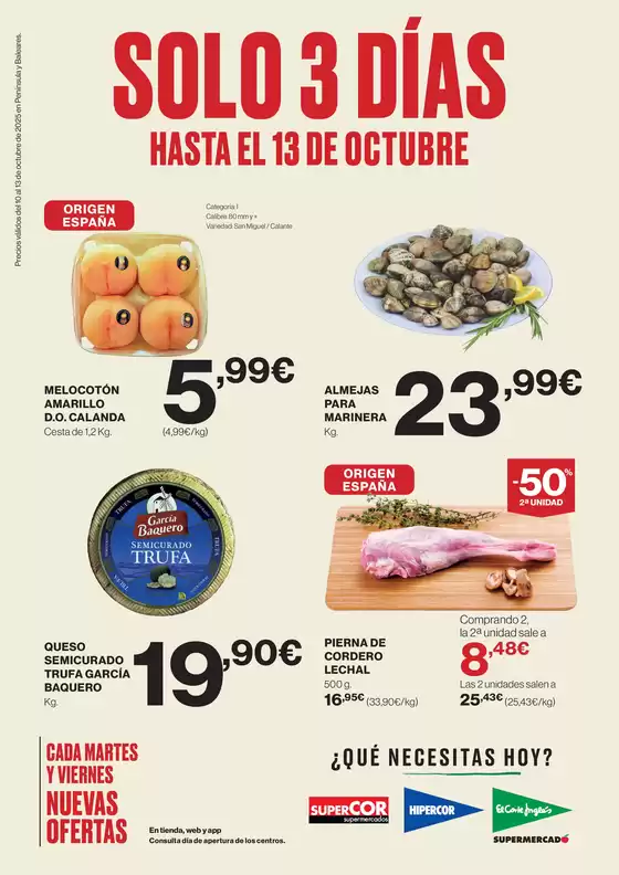 Catálogo Hipercor en Soria | ¡Solo 3 días! | 2025-10-10T00:00:00.000Z - 2025-10-13T00:00:00.000Z