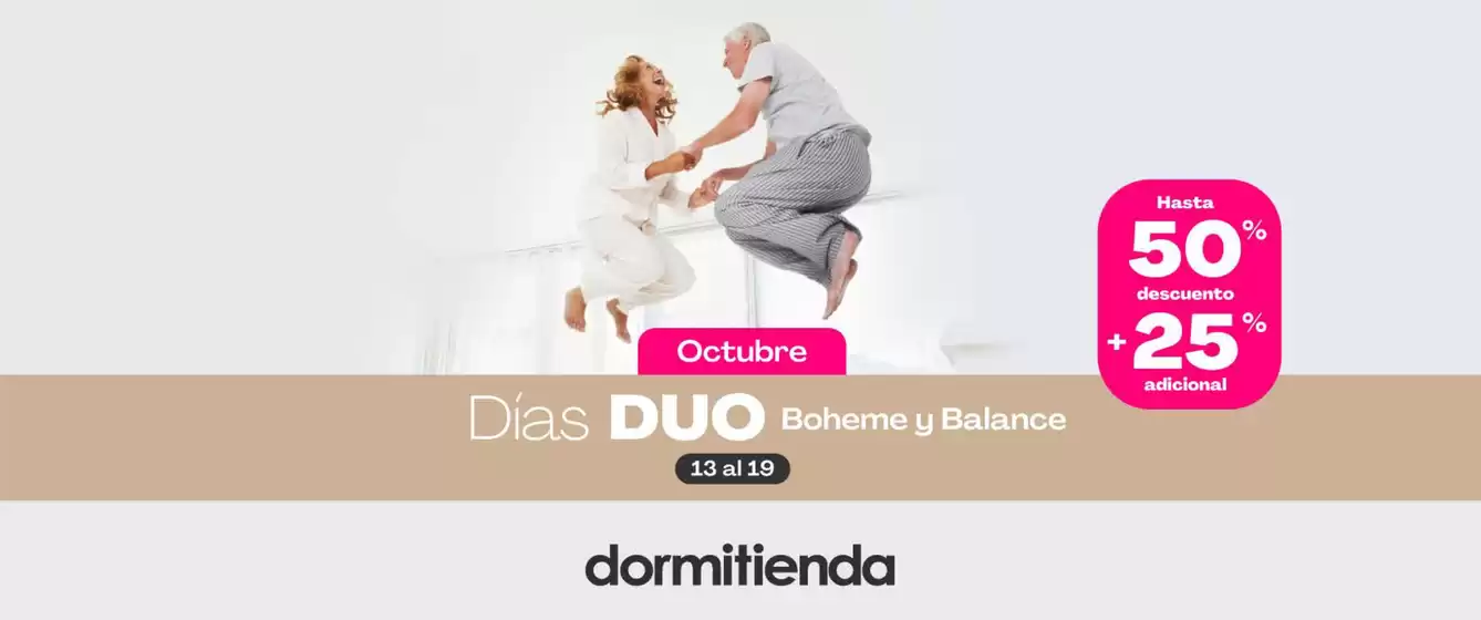 Catálogo Dormitienda en Cistérniga | Días DUO Boheme y Balanc | 2025-10-13T00:00:00.000Z - 2025-10-19T00:00:00.000Z