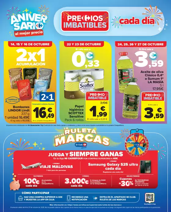 Del 14 al 27 de octubre