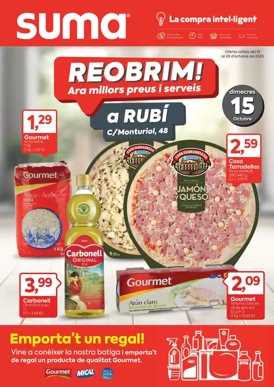 Catálogo Suma Supermercados en Sant Andreu de la Barca | REOBRIM! | 2025-10-15T00:00:00.000Z - 2025-10-28T00:00:00.000Z