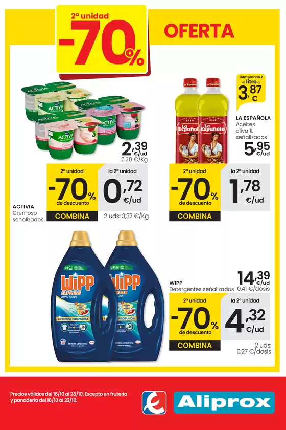 Catálogo Eroski en Magallón | 2a unidad -70% Aliprox | 2025-10-16T00:00:00.000Z - 2025-10-28T00:00:00.000Z