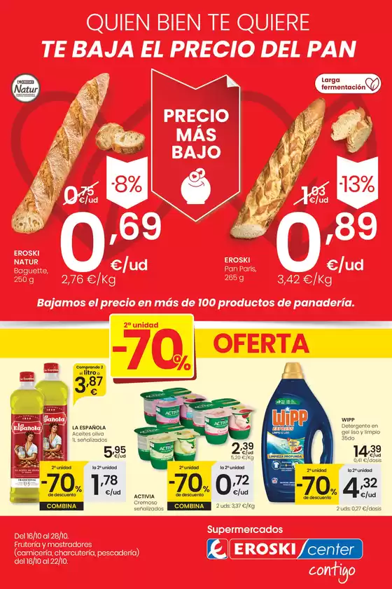 Catálogo Eroski en Zaragoza | Precio más bajo EROSKI CENTER | 2025-10-16T00:00:00.000Z - 2025-10-28T00:00:00.000Z