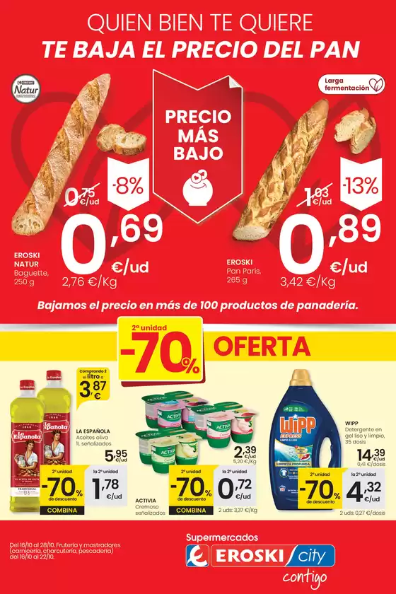 Catálogo Eroski en Zaragoza | Precio más bajo EROSKI CITY | 2025-10-16T00:00:00.000Z - 2025-10-28T00:00:00.000Z