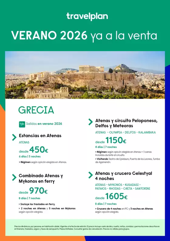 Catálogo Travelplan en Ourense | Travelplan Grecia | 2025-10-14T00:00:00.000Z - 2026-01-31T00:00:00.000Z