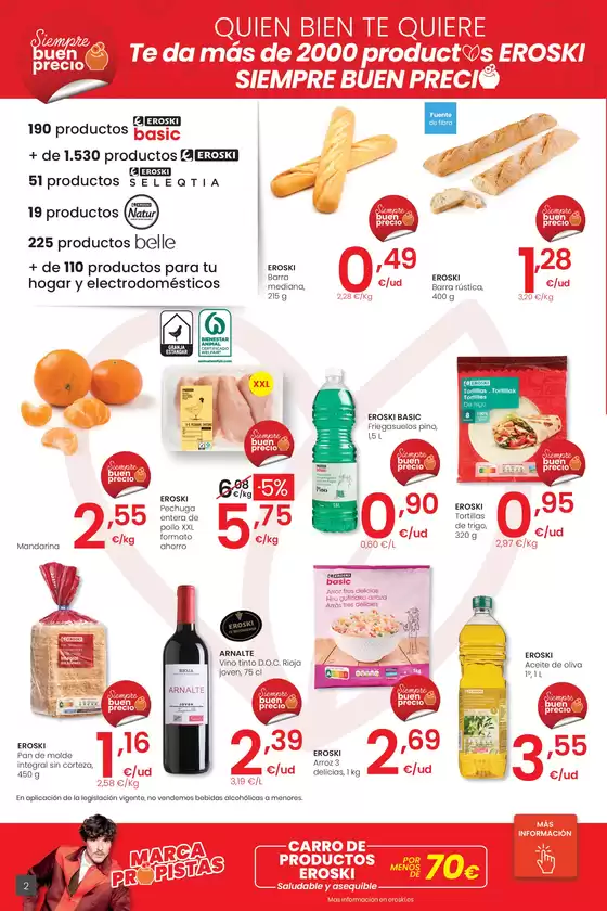 Precio más bajo SUPERMERCADOS EROSKI