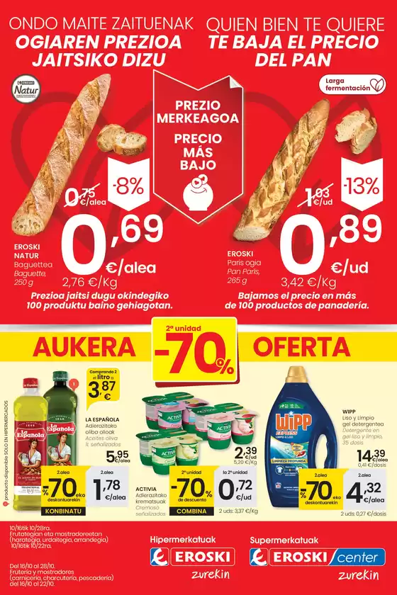 Catálogo Eroski en Portugalete | Prezio Merkeagoa EROSKI | 2025-10-16T00:00:00.000Z - 2025-10-28T00:00:00.000Z