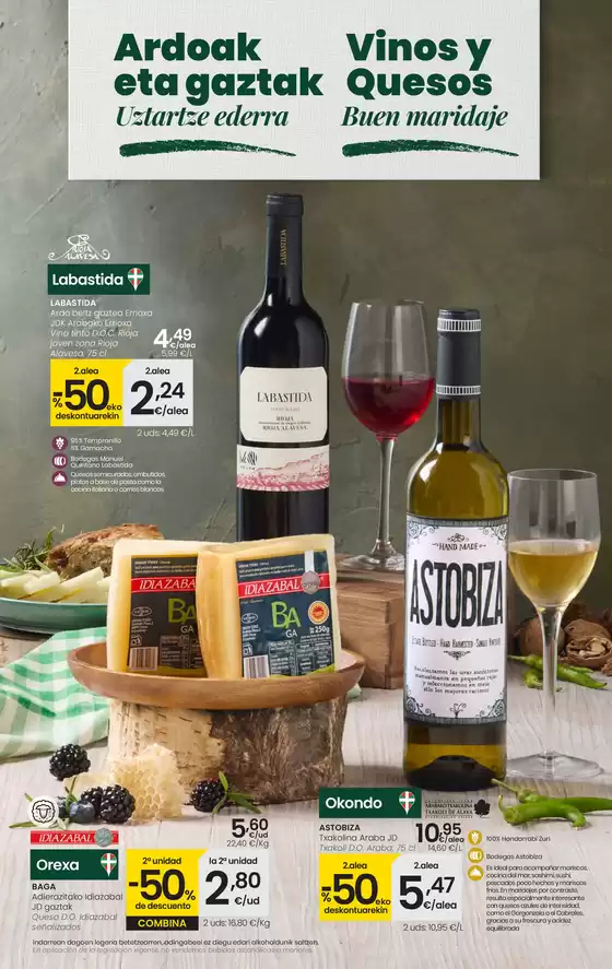 Catálogo Eroski en Ansoáin | Vinos y Quesos | 2025-10-16T00:00:00.000Z - 2025-10-28T00:00:00.000Z