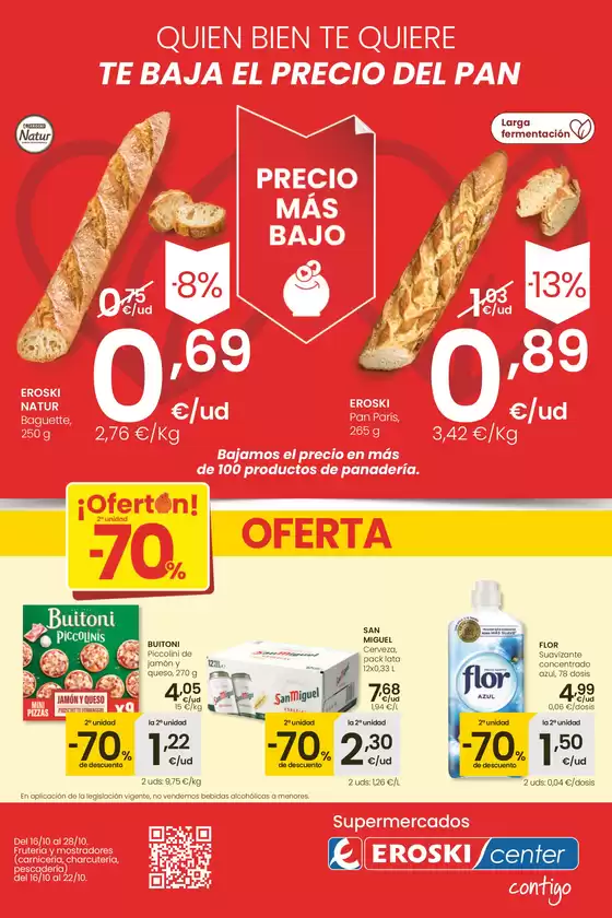 Catálogo Eroski en Calvià | 2a unidad -70% | 2025-10-16T00:00:00.000Z - 2025-10-28T00:00:00.000Z