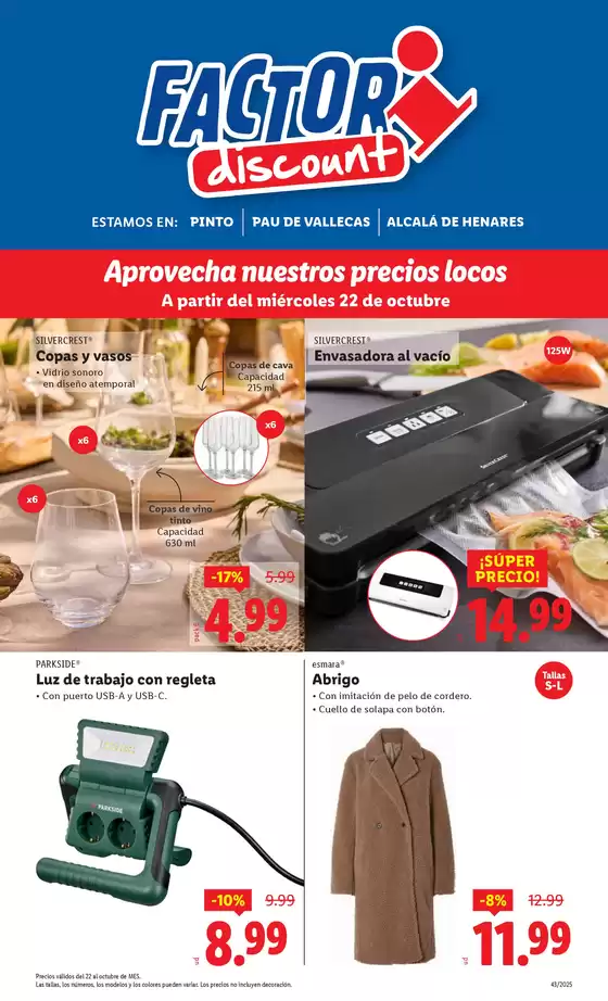 Catálogo FACTORI discount | Factori discount - Ofertas válidas del 22/10 al 27/10 | 2025-10-22T00:00:00.000Z - 2025-10-27T00:00:00.000Z