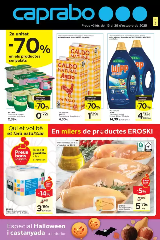 Catálogo Caprabo en Sant Adrià de Besós | 2a unitat -70% | 2025-10-16T00:00:00.000Z - 2025-10-29T00:00:00.000Z