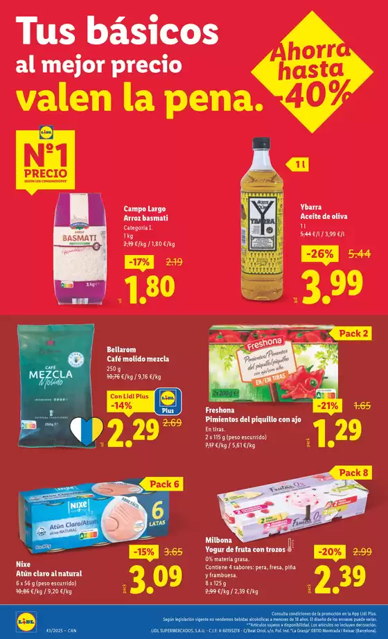 № 1 PRECIO - Ofertas válidas del 20/10 al 26/10