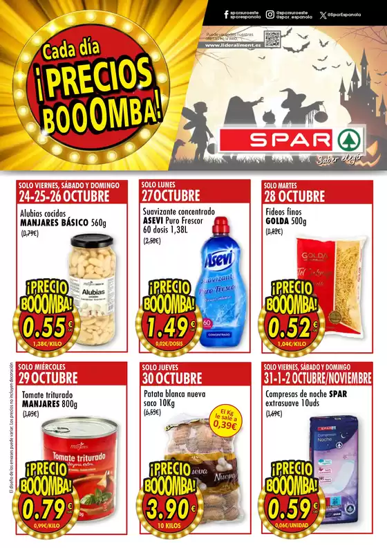 Catálogo SPAR en Donostia-San Sebastián | Cada Día ¡Precios Booomba! | 2025-10-24T00:00:00.000Z - 2025-11-02T00:00:00.000Z