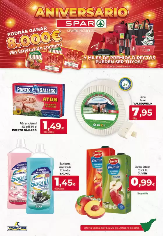 Catálogo Spar Tenerife | Oferta válida del 16 al 29 de Octubre de 2025 | 2025-10-16T00:00:00.000Z - 2025-10-29T00:00:00.000Z