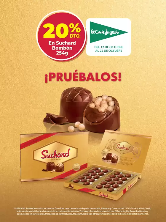 Catálogo Suchard El Corte Inglés | 20% Descuento unitario BOMBONES SUCHARD 254G | 2025-10-20T00:00:00.000Z - 2025-10-22T00:00:00.000Z