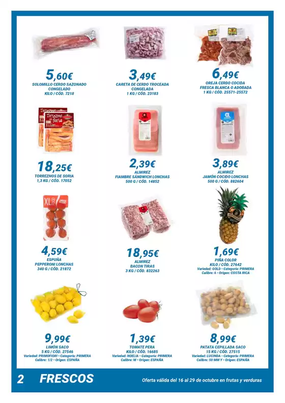 Oferta válida del 16 de octubre al 5 de noviembre de 2025