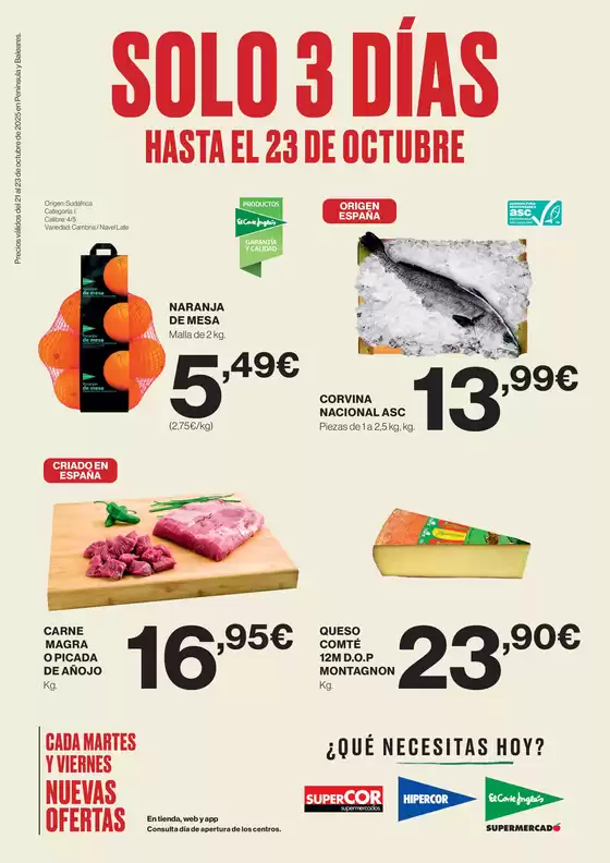 Catálogo Hipercor en Elgoibar | ¡Solo 3 días! | 2025-10-21T00:00:00.000Z - 2025-10-23T00:00:00.000Z