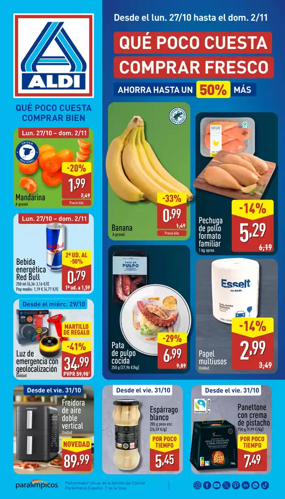 Catálogo ALDI en Viana | ¡Qué poco cuesta comprar bien! | 2025-10-27T00:00:00.000Z - 2025-11-02T00:00:00.000Z