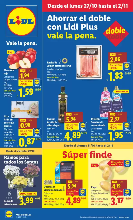 Catálogo Lidl en Adeje | № 1 PRECIO - Ofertas válidas del 27/10 al 02/11 | 2025-10-27T00:00:00.000Z - 2025-11-02T00:00:00.000Z