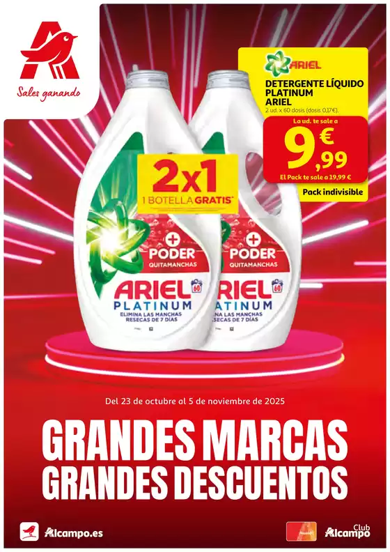 Catálogo Alcampo en Vilagarcía de Arousa | Grandes Marcas Grandes Descuentos | 2025-10-23T00:00:00.000Z - 2025-11-05T00:00:00.000Z