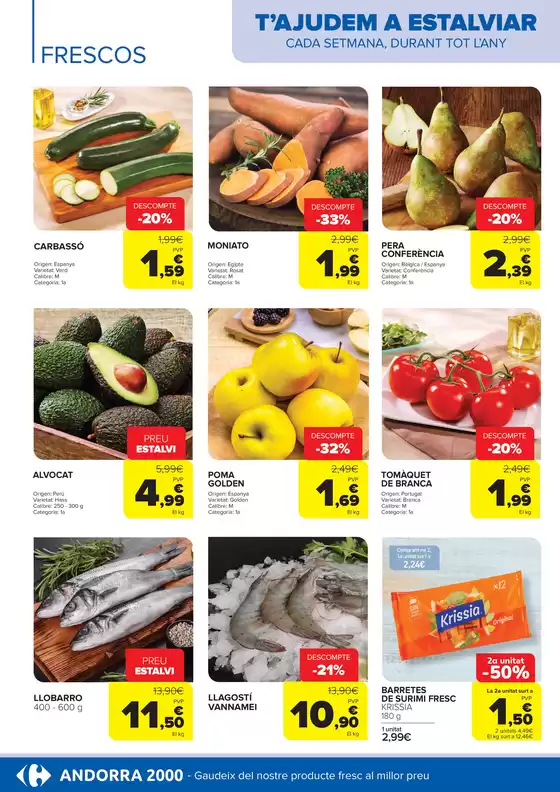 Preus vàlids del 23 d’octubre al 12 de novembre del 2025