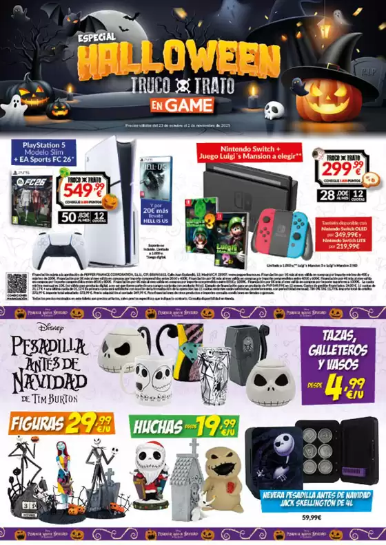 Catálogo Game en Palafrugell | Halloween en GAME | 2025-10-24T00:00:00.000Z - 2025-11-02T00:00:00.000Z