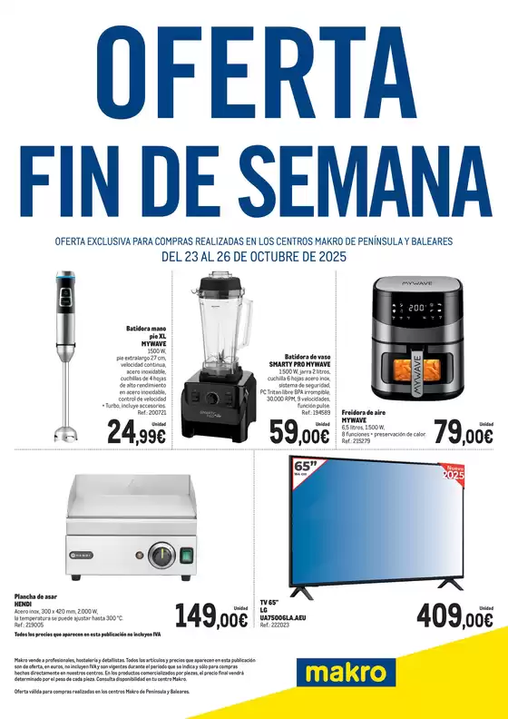 Catálogo Makro en Sitges | Oferta Fin De Semana  | 2025-10-24T00:00:00.000Z - 2025-10-26T00:00:00.000Z