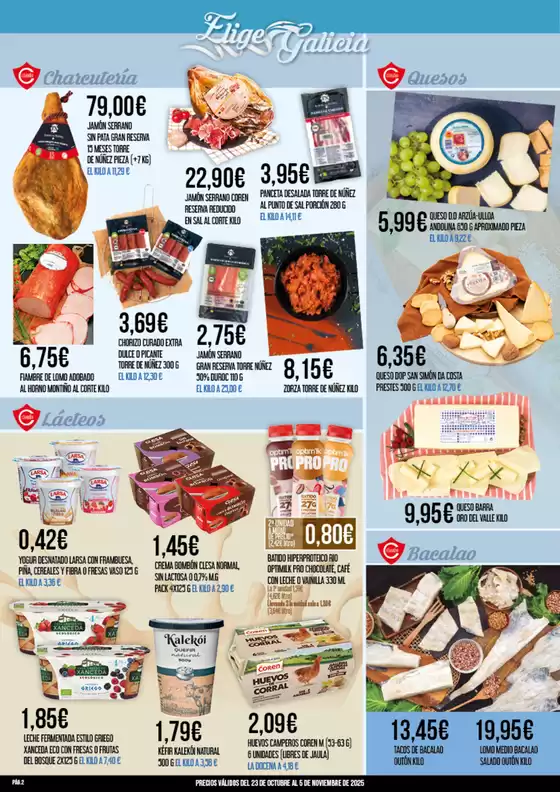Precios validos del 23 de octubre al 5 de noviem bre de 2025
