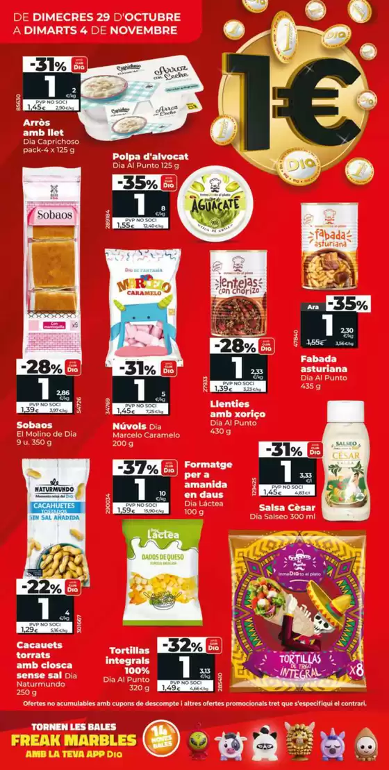 Més de 100 productes Dia del 29/10 al 04/11