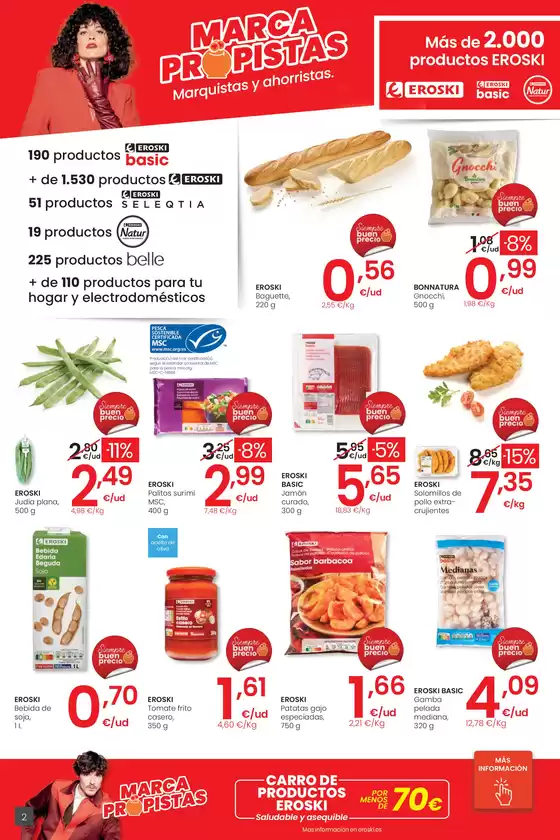 Precio más bajo SUPERMERCADOS EROSKI