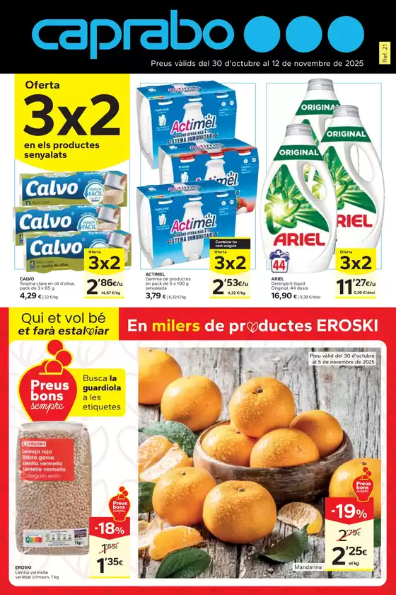Catálogo Caprabo | Oferta 3x2 | 2025-10-30T00:00:00.000Z - 2025-11-12T00:00:00.000Z