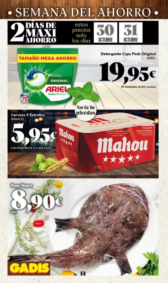 Precios válidos del 30 de octubre al 5 de novlembre de 2025