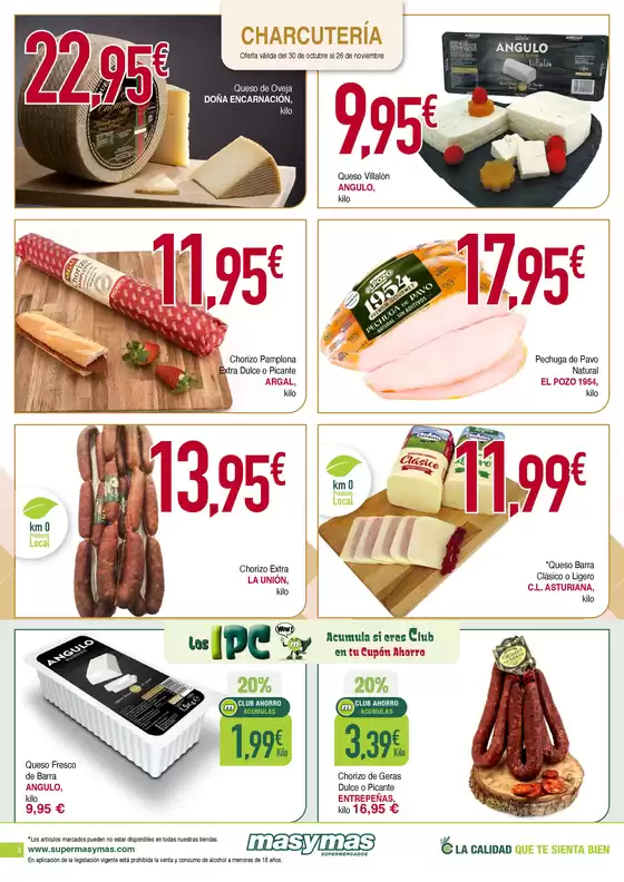 Oferta válida del 30 de octubre al 26 de noviembre de 2025