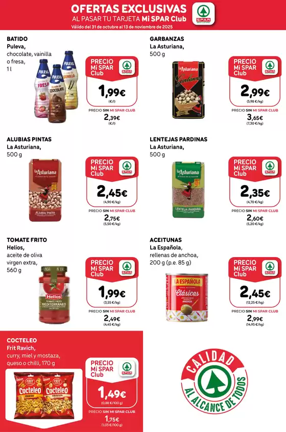 Válido del 31 de octubre al 13 de noviembre de 2025