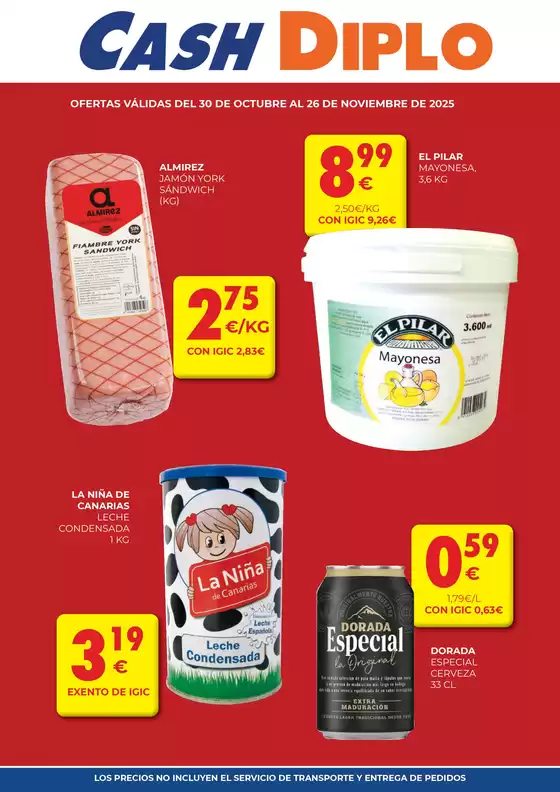 Ofertas válidas del 30 de octubre al 26 de noviembre de 2025